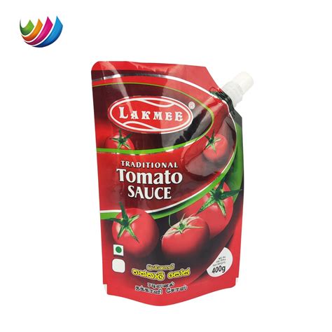 400g Tomato Ketchup Thick Chilli Garlic Sauce Spout Pouch Aluminum Foil