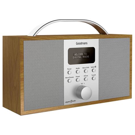 Offer Bmstores Goodmans Wooden Dab Radio With Bluetooth