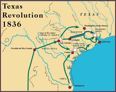 Texas Revolution Map 1836 Secretmuseum
