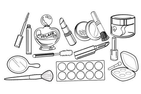 Makeup Coloring Pages Coloring Home