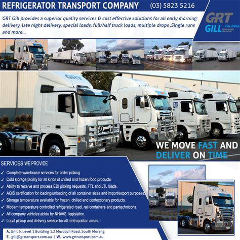 Ultimate Benefits Of Refrigerated Transport Australia Services Grt