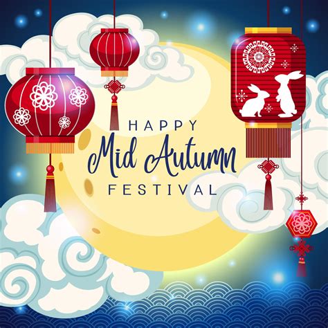 Chinese Mid Autumn Festival Background 1777931 Vector Art At Vecteezy