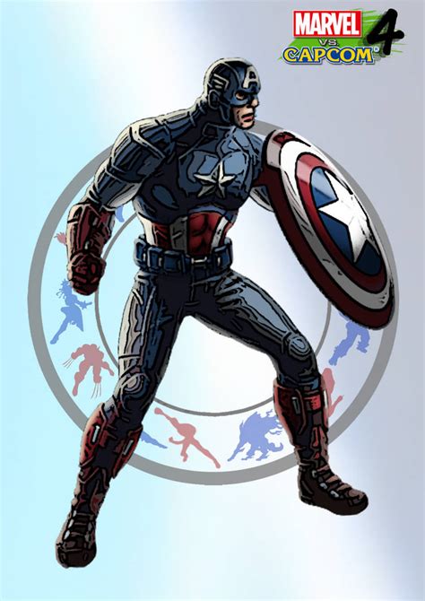 Captain America Marvel Vs Capcom 4 By Denderotto On Deviantart