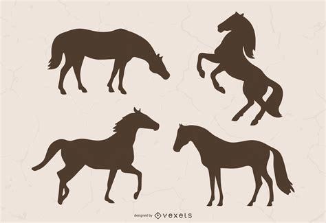 ilustración de la silueta del caballo marrón descargar vector