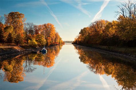 Autumn Reflection On The Lake By Pgiam