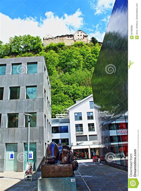Vaduz view Liechtenstein editorial stock photo. Image of national ...