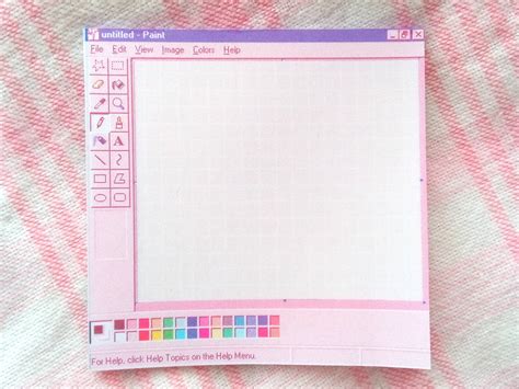 2 Ms Paint Memo Notepads Cute Kawaii Webcore Pastel Pink Etsy