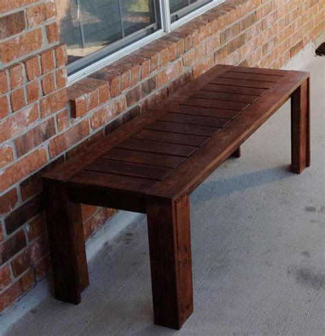 The main consideration when building an outdoor bench is drainage. Ana White | Simple Outdoor Bench - DIY Projects