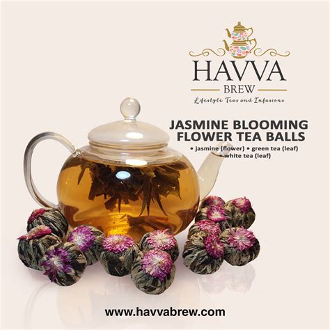 Jasmine Blooming Flower Tea Balls Havva Brew Lifestyle Teas And Infusions