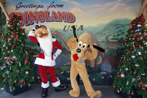 Pluto And Goofy At Dinoland In Animal Kingdom