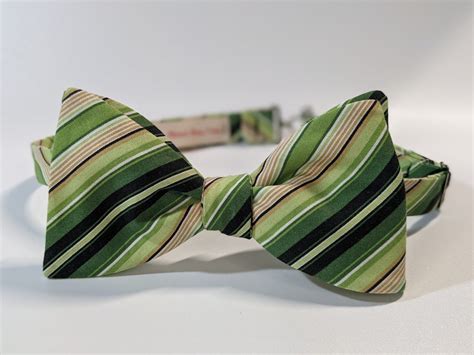 Green Stripe Bow Tie Custom Bow Ties About Bow Ties