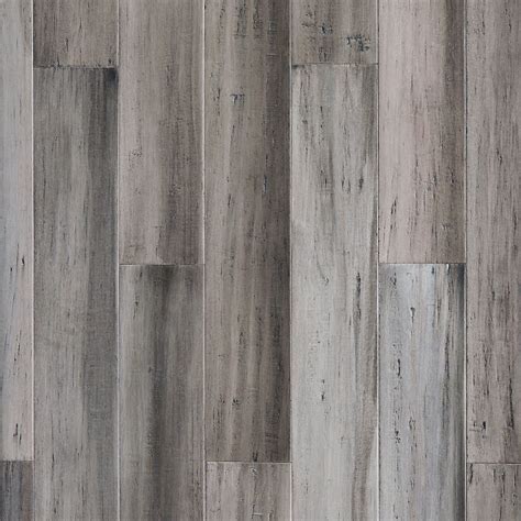 Aggrent Gray Hand Scraped Solid Stranded Bamboo Flooring Eco