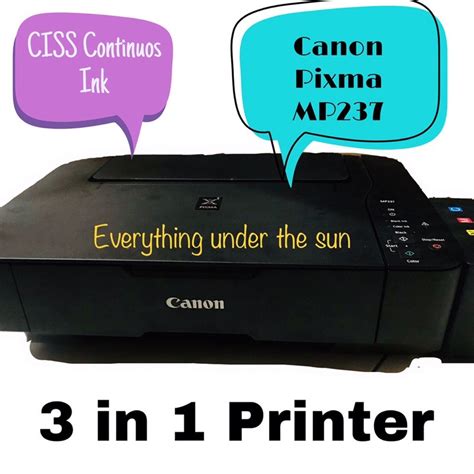 The driver for canon ij multifunction printer. Canon Pixma MP237 Printer and CISS with FREE Premium Inks ...