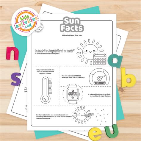 Fun Facts About The Sun For Kids To Print And Play Kids Activities Blog