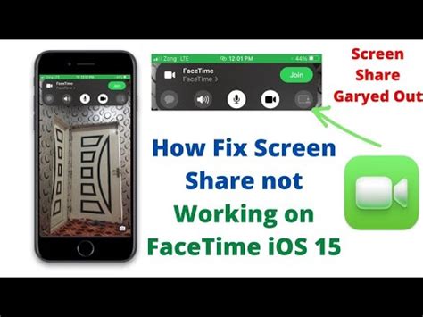 How To Fix Facetime Screen Share Greyed Out In Ios Facetime Screen