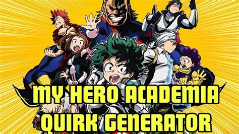 My Hero Academia Quirk Generator Quizondo