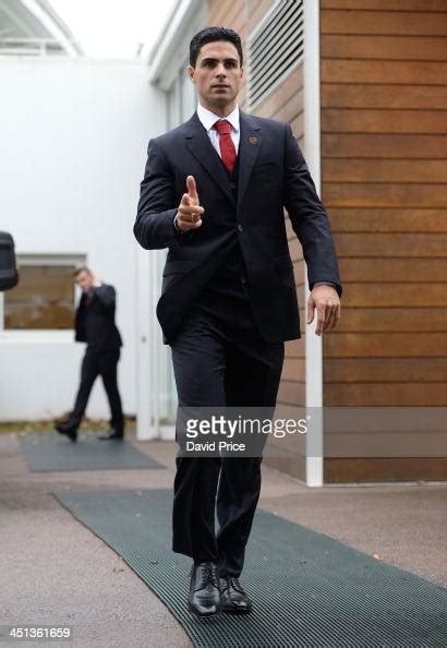 Arsenals Mikel Arteta Wears His Club Suit Supplied By Lanvin During
