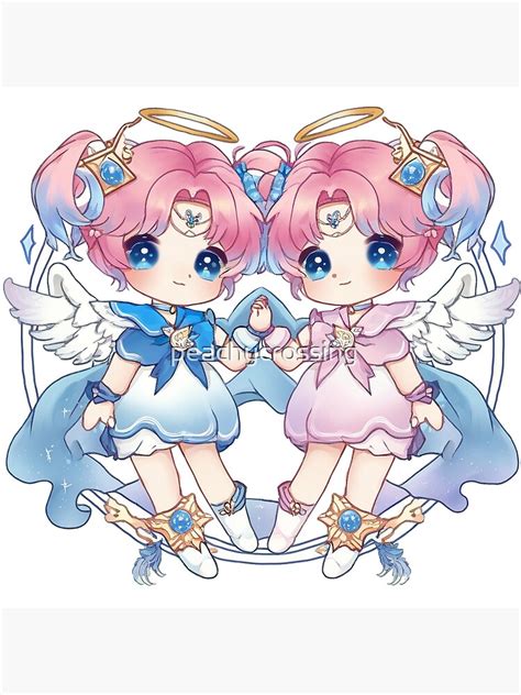 Gemini Twins Chibi Zodiac Anime Girls Poster For Sale By