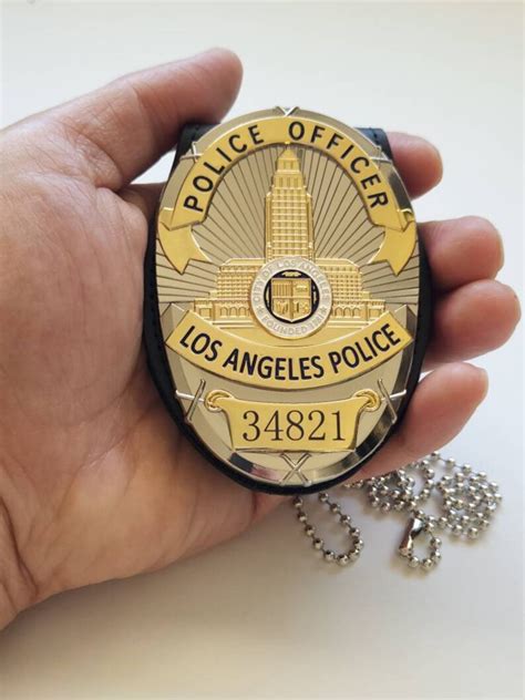 Lapd Police Badge Replica Badge For Cosplay Movie Etsy Norway