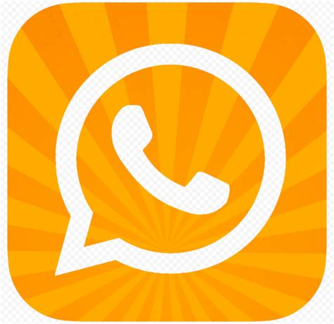 Hd Beautiful Orange Outline Whatsapp Square Logo Icon Png Citypng