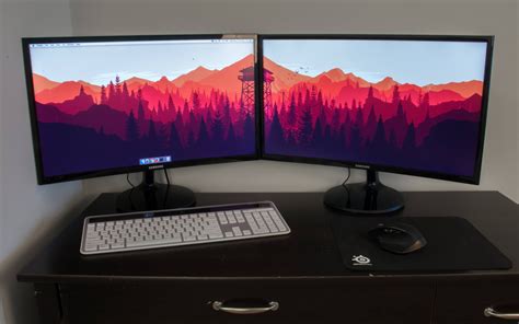 Macbook Setup With Curved Monitors Macsetups