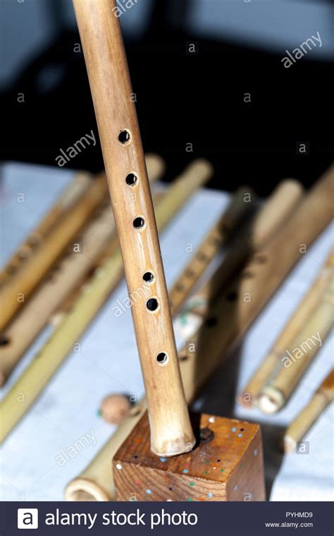 Handmade Wooden Flute Stock Photo Alamy