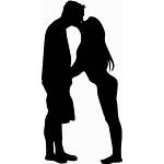 Kissing Silhouette Couple Clipart Clip Kiss Intimate