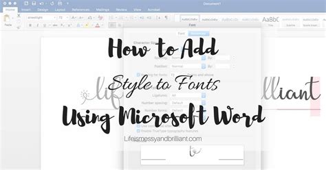 How To Add Styles To Fonts Using Microsoft Word Microsoft Word Fonts