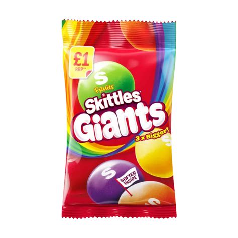 Skittles Giants 125g Uk Willy Wacky Snacks