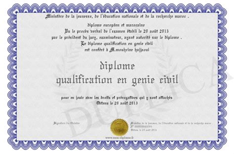 Diplome Qualification En Genie Civil