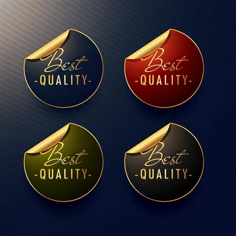 Best Quality Golden Stickers With Page Curl Download Free Vector Art