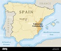 Comunidad Valenciana (Comunidad Valenciana) mapa de ubicación de la ...