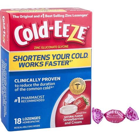 Cold Eeze Cold Remedy Lozenges Strawberries And Cream 18 Count Each Ebay