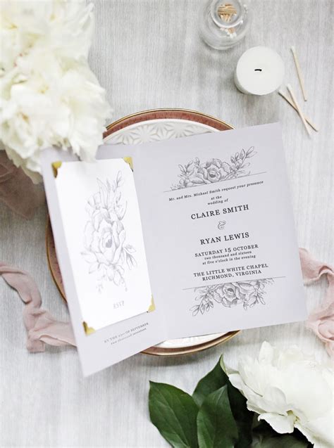 Folded Wedding Invitations Pipkin Paper Company