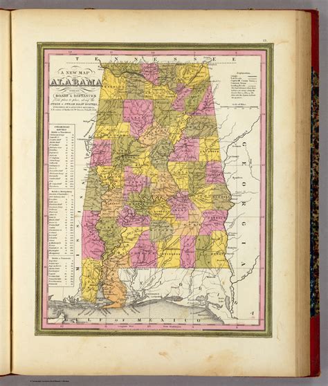 New Map Of Alabama David Rumsey Historical Map Collection