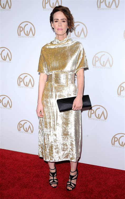 Sarah Paulsons Dress Testifies At The Producers Guild Awards Tom