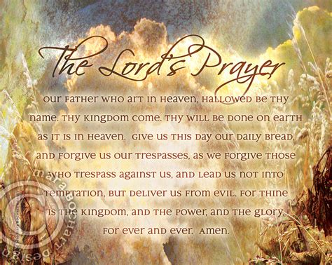 Lords Prayer Frameable Print Shine Living