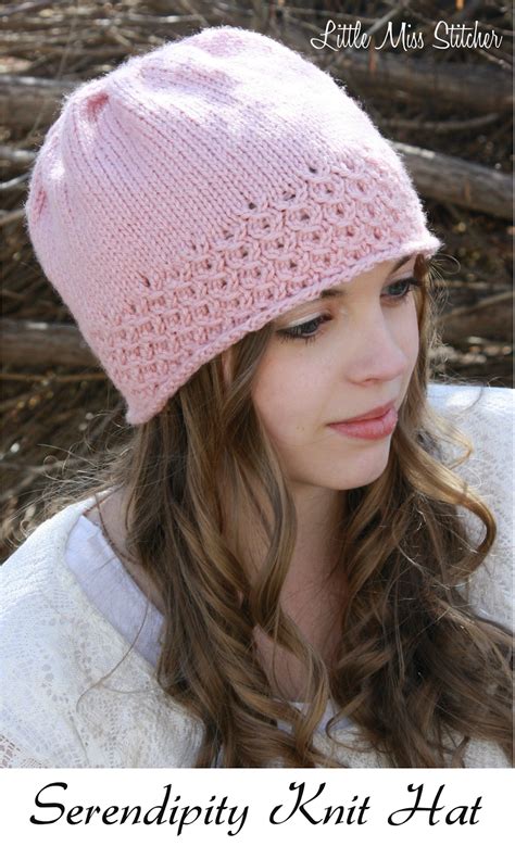 Little Miss Stitcher Serendipity Knit Hat Free Pattern Knitted Hats