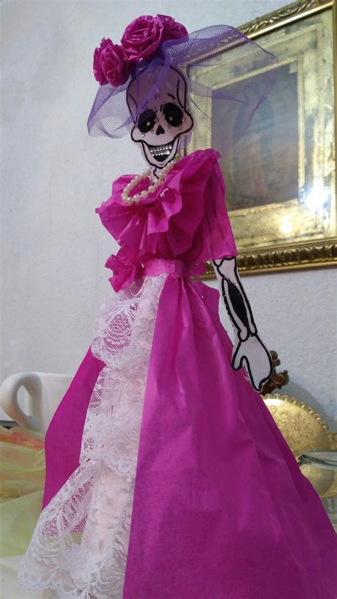 Ready For The Party Beautiful Catrina Paperboard Handmade Work Slvh ♥♥
