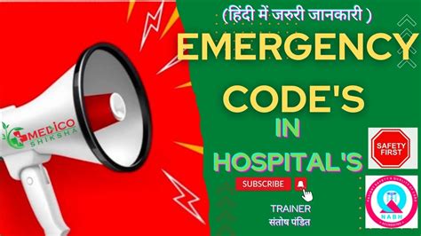 Emergency Codes in Hospitals #safety #NABH#medicoshiksha#pharmacy - YouTube