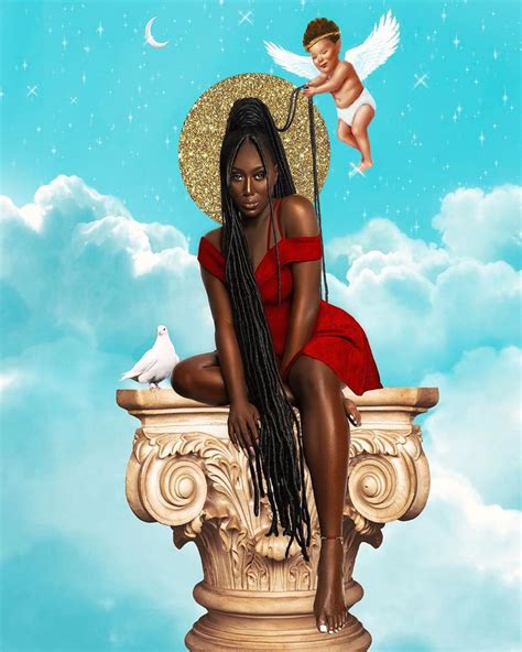 afrodite goddess of black love ️ share on your story ️ self portrait composite inspired by