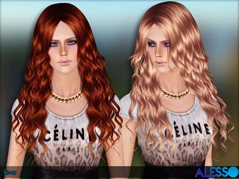 River Hairstyle For Ts3 By Alesso By The Sims Resource Sims 3 Hairs