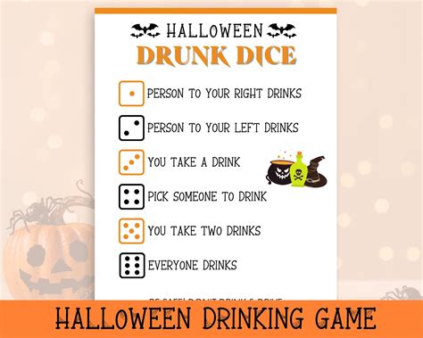 Halloween Games For Adult Halloween Drinking Game Halloween Etsy Schweiz