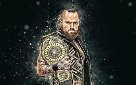 Download Wallpapers 4k Aleister Black With Belt Wwe Dutch Wrestler