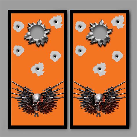 Bullet Hole Skull Guns Mockup Lpbdecals