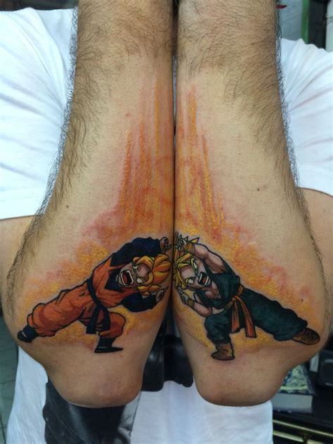 The popularity of the show has driven many to get dragon ball z tattoos, so much so that quite a few tattoo artists even specialize in dragon ball z tattoos. Dragon Ball tattoo by Suliée Pepper! #dragonball #fusion # ...