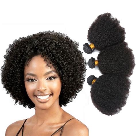 G Black Brazilian Virgin Afro Kinky Curly Human Hair Weave Extensions Weft Ebay