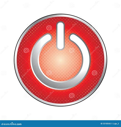 Red Power Button Icon Stock Photos Image 3318543