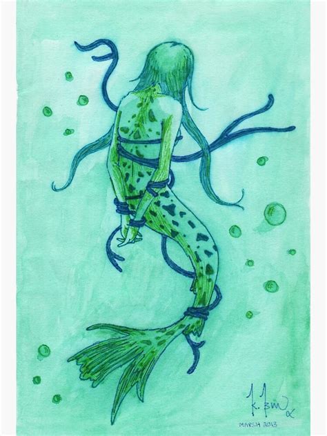 Trapped Mermaid Canvas Print By Katieboob Redbubble