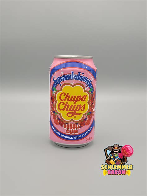 chupa chups sparkling cherry bubblegum flavour 345ml schlemmerbaron